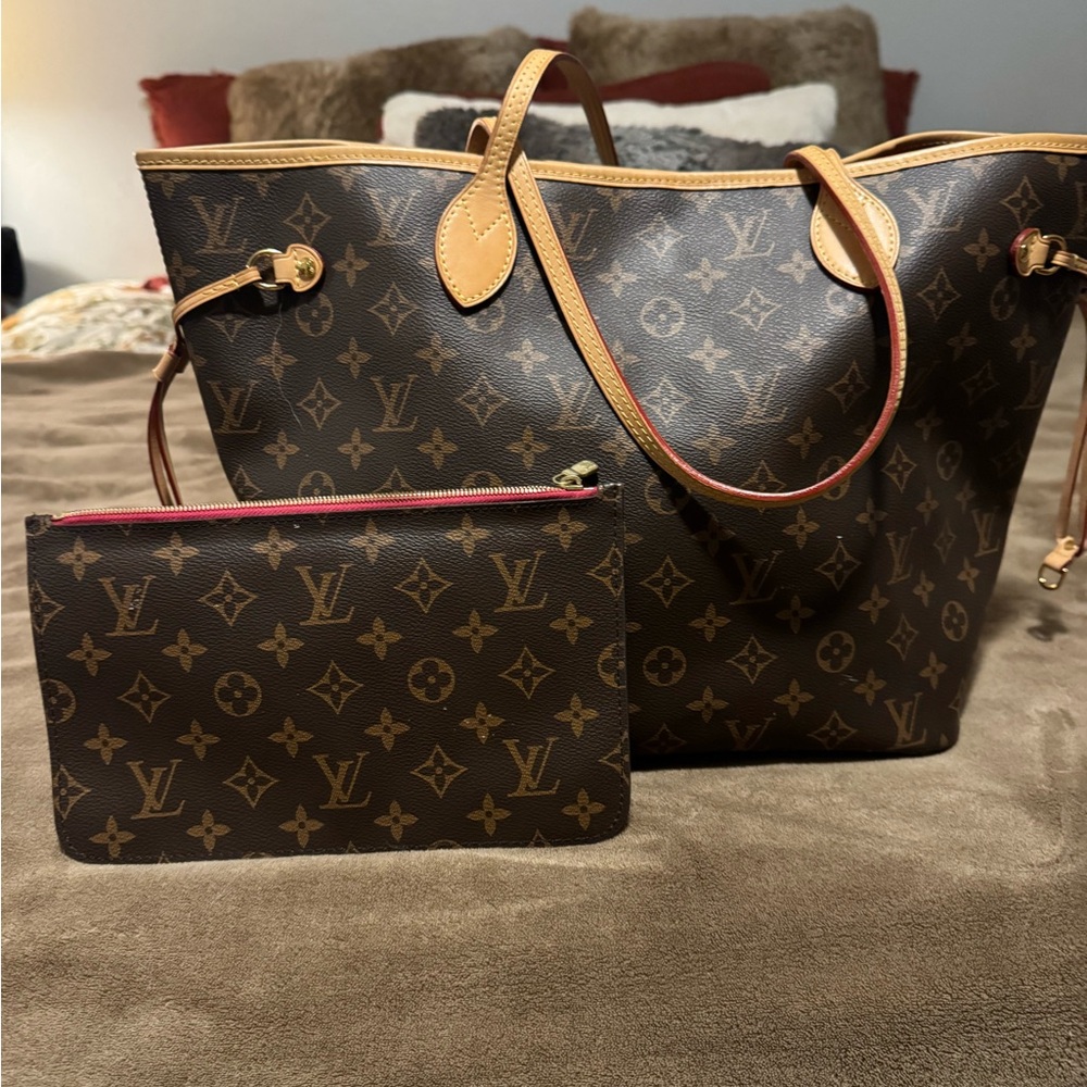 Louis Vuitton Monogram Tote and Pouch Set
